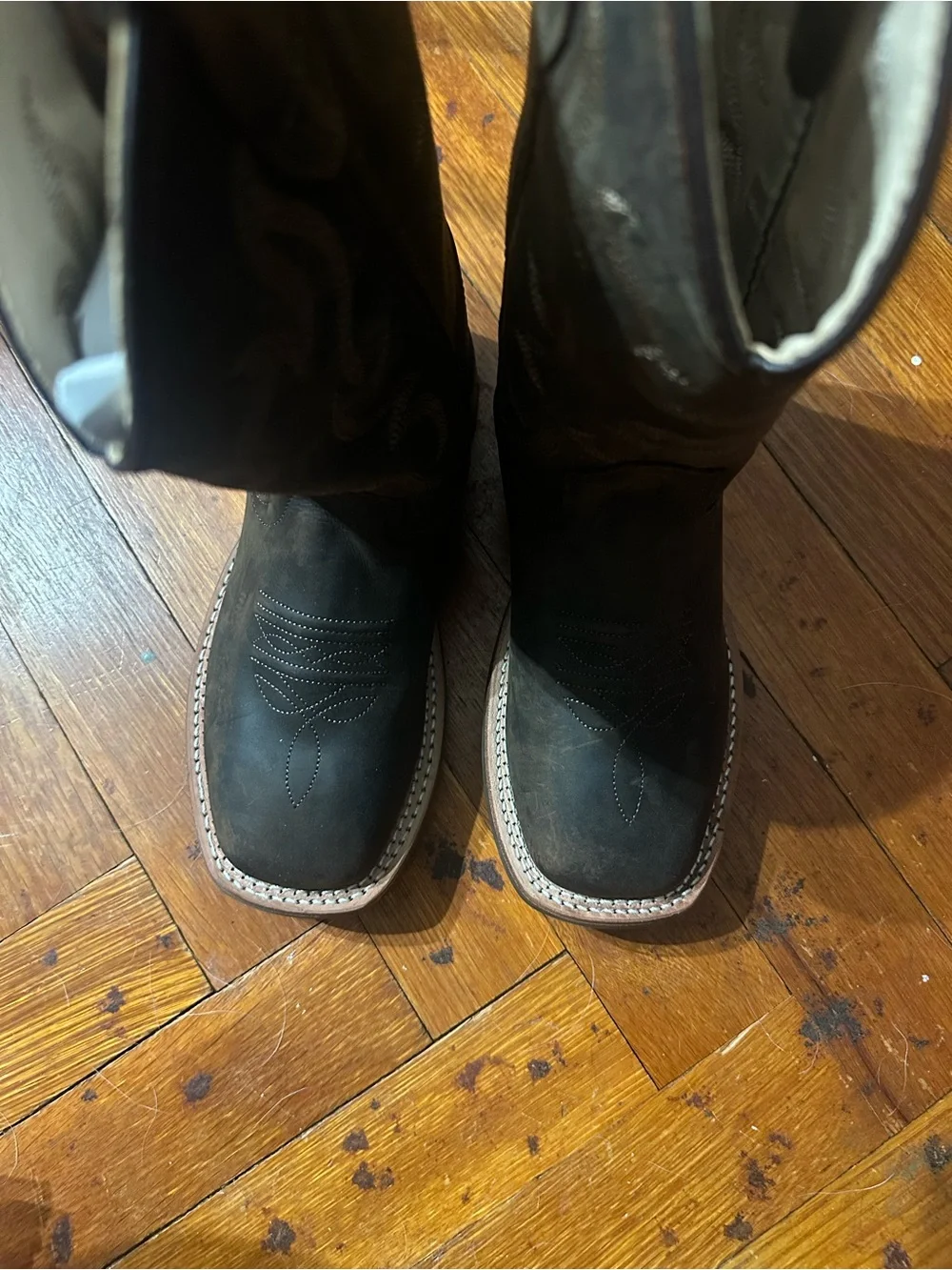 Cody James Boy’s Brown Leather Cowboy Boots Size 1D